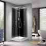 Granvik bagglas sort glas 80x80x215 cm