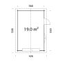 Palmako garage Roger ubehandlet 19 m² inkl. ledhejseport