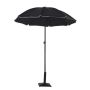 Sunfun strandparasol Pernille med tilt sort Ø1,8 m