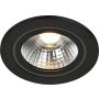 Nordlux indbygningsspot Alec sort Ø9,5 cm IP44