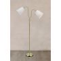 Markslöjd gulvlampe Modena messing/tekstil 2x60 W 152 cm