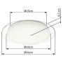 Globo LED plafond Optima Ø46 cm dæmpbar