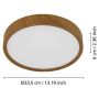 Eglo LED-loftlampe Musurita træ Ø34 cm