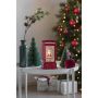 Konstsmide julefigur telefonboks med glitter rød 20 cm