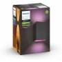 Philips Hue udendørs LED-væglampe Resonate White and Color Ambience sort 2x8 W