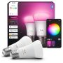 Philips Hue kronepærer White and Color Ambiance A60 E27 9 W 2-pak.  