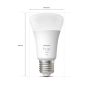 Philips Hue kronepærer White A60 E27 9,5 W 2-pak