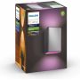 Philips Hue udendørs LED-væglampe Resonate White and Color Ambience inox 2x8 W