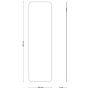 Curve spejl slebet 40x140cm
