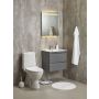 Camargue underskab m/lys, spejl, vask One Box 56 cm grå