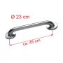 Careosan badegreb mat stål 45 cm