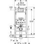 Geberit Duofix Delta indbygningscisterne 112 cm