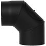 Aduro bøjning 45° med renselåg sort 2 stk
