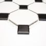 Mosaik Octagon keramik hvid og sort 30x30 cm
