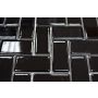 Mosaik Herringbone sort blank 30x30 cm