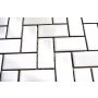 Mosaik Herringbone hvid blank 30x30 cm