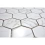 Mosaik hexagon hvid blank 325X281X6 mm