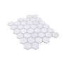 Mosaik hexagon hvid blank 325X281X6 mm