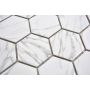 Mosaik hexagon hvid blank 325X281X6 mm