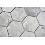 Mosaik hexagon cement lysegrå 325X281X6 mm