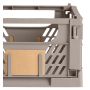 Foldbar opbevaringskasse grå 33x34x15 cm