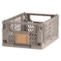 Foldbar opbevaringskasse grå 33x34x15 cm