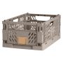 Foldbar opbevaringskasse grå 50x33x20 cm