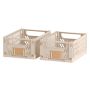 Foldbar opbevaringskasse natural 17x12,5x7 cm 2 stk.