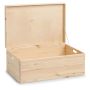 Zeller opbevaringskasse med låg fyr 60x40x24 cm