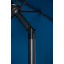 Sunfun Eva parasol m/krank og tilt alu/polyester sort/blå Ø300 cm