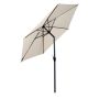 Sunfun Eva parasol m/krank og tilt alu/polyester sort/lysegrå Ø300 cm