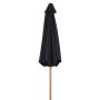 Sunfun Eva parasol m/krank og tilt alu/polyester teak/sort Ø300 cm