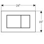 Geberit betjeningsplade Sigma40 square børstet stål