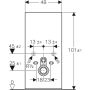 Geberit Monolith cisternemodul t/væghængt toilet hvid/børstet alu