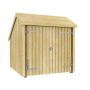 Plus redskabsrum cykelskur m/dobbeltdør 4,6 m² ubehandlet 229x248x250 cm