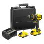 Stanley boremaskine kuffert 18V m/batterier & lader 