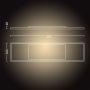 Phillips Hue loftlampe LED Aurelle White Ambience hvid 120x30 cm 55 W