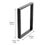 Wagner møbelben designframe sort 400x300 mm 