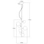 Scan Lamps pendel Molekyl sort/røgfarvet 7xG9 H58 cm