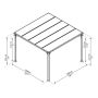 Palram Canopia havepavillon Milano 3000 grå 9,5 m²