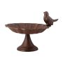 GardenLife fuglebad m/fod støbejern brun Ø15,1x13,6 cm
