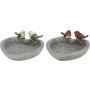 GardenLife fuglebad hjerteformet m/2 fugle plast 21,7x21,2x9,7 cm