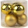 Julekugler guld glas Ø8 cm 6 stk.