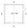 Palmako garage Roger ubehandlet 27,7 m² inkl. ledhejseport