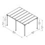 Palram Canopia havepavillon Milano 4300 grå 13,2 m²