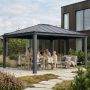 Palram havepavillon Dallas antracitgrå 483x422 cm