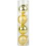 Julekugler guld glas Ø10 cm 4 stk.