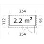 Palmako redskabsrum Leif 2,2 m²