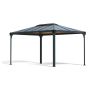 Metalpavillon Martinique 4300 grå 430x295,5x274,5 cm