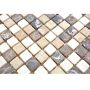 Mosaik Castanao natursten beige/hvid mix 30,5 x 30,5 cm
